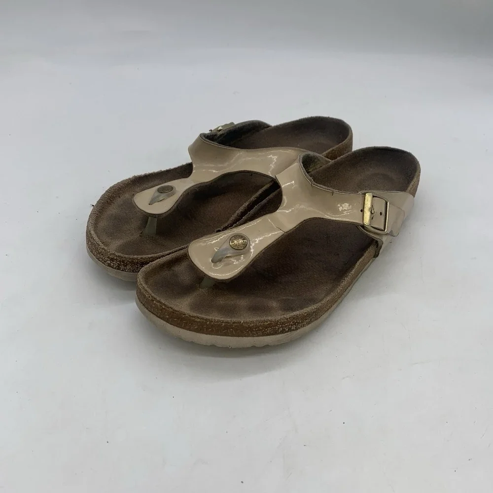 Birkenstock Gizeh Sandals Womens 9 Mens 7 Thong Flip Flops White Size 40